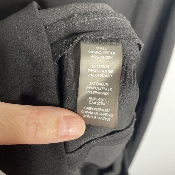 Calvin Klein BLACK Tie Neck Sleeveless Crepe Dress size 2 Bow-Neck Sheath - Picture 7 of 12